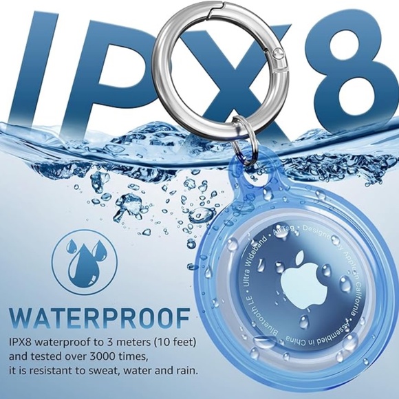 NIOB 4 Waterproof DDJ AirTag Cases with Key Rings - Picture 4 of 6